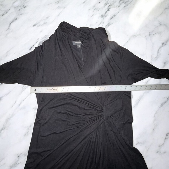 Karen Kane Black Cocktail Dress Cowl Neck 3/4 Sleeve - Picture 8 of 12
